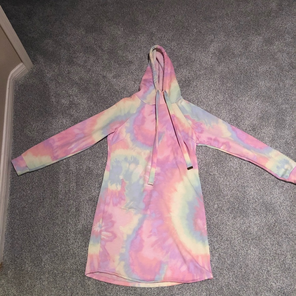 Tie dye long hoodie